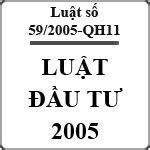 Luat Đầu Tư 2005